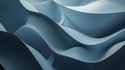 Blue and gray abstract waves background.