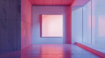 The image is a 3D rendering of a futuristic hallway