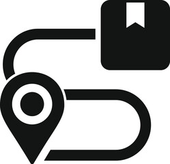 Abstract book destination icon concept with black and white minimalist design, vector illustration, and modern silhouette symbol for education, navigation, and exploration