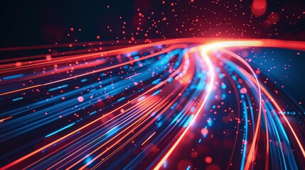 Obraz premium Cyber Tech Motion: Abstract Background of Ultra-Fast Data Transfer