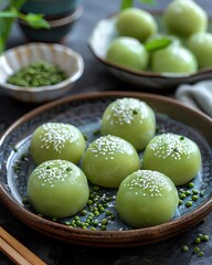 These mung bean cakes are a delicious and healthy snack