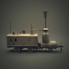 Fototapeta premium Old tin toy locomotive