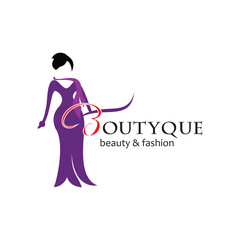 Boutyque logo design simple concept Premium vector