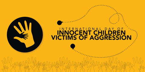 vector illustration. international day of innocent children victims of agression in june. vector, illustration