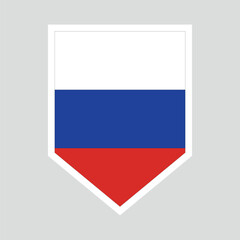 Russia Flag in Shield Shape Frame