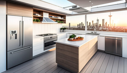 Beautiful sleek and modern kitchen