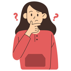 People Thinking Gesture Illustration