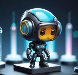 robot, technology, android, cartoon, character, render, cyborg, computer
