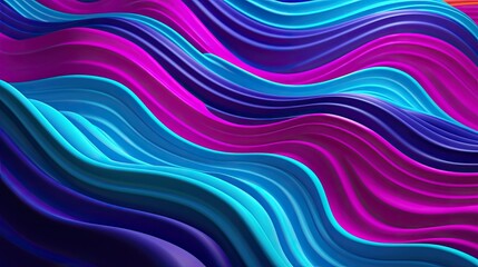 Three dimensional render of wavy pattern. Waves abstract background texture