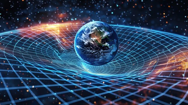 Gravitational theory, gravitational wave on planet Earth, physical and technological basis, design with gravity grid, sphere, distortion lines and curved space-time