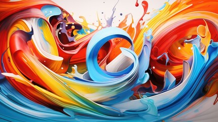 Vibrant swirls of abstract colors in motion