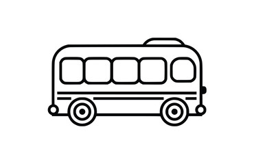 Bus icon flat vector illustration.