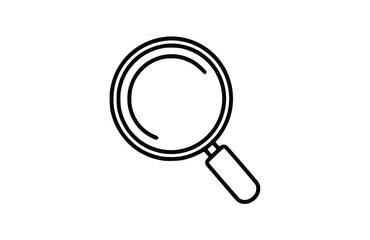 Magnifying glass icon flat vector illustration.