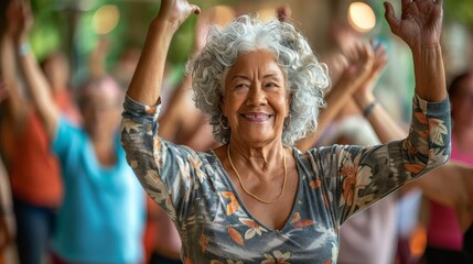 Fitness and exercise programs for seniors, promoting active aging with group exercise classes