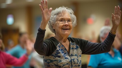 Fitness and exercise programs for seniors, promoting active aging with group exercise classes
