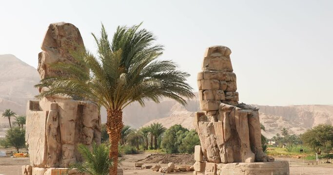 The Colossi of Memnon in Luxor, Egypt