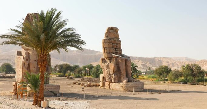 The Colossi of Memnon in Luxor, Egypt