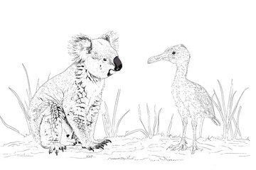 vector world wild animals, mammals, fish, reptiles, and birds. Rare animals. Funny flat characters, good for banners, prints, patterns, infographics, children's book illustrations etc generated ai