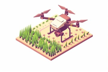 Drone technology transforms agriculture in vast cornfields, enabling efficient and sustainable cultivation through automated innovation