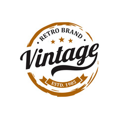Obraz premium Elegant Vintage Retro Badge Label Emblem Logo design inspiration