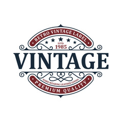 Elegant Vintage Retro Badge Label Emblem Logo design inspiration
