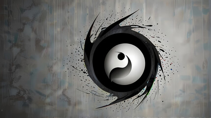 Obraz premium Abstract Background With Yin Yang Theme 