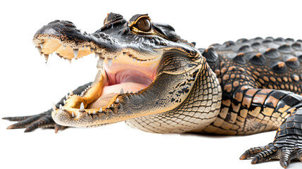 Obraz premium alligator on white studio background isolated
