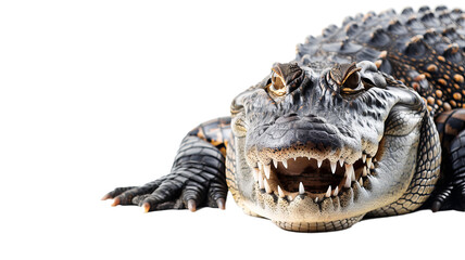 Obraz premium alligator on white studio background isolated
