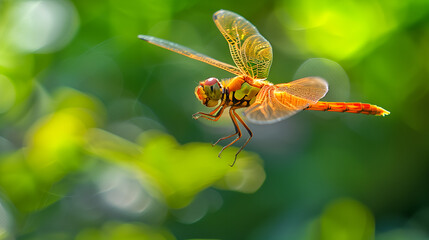Dragonfly in the mid air