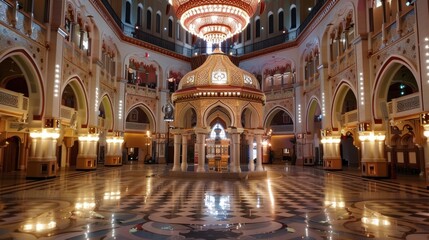 Obraz premium Magnificent interior of Trans Studio Grand Mosque.