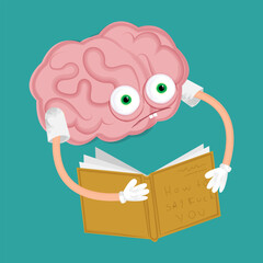 Brain in the form of a cartoon 