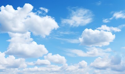 Obraz premium White clouds against blue sky background