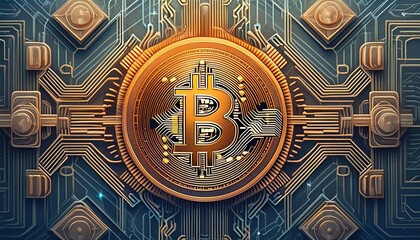 Bitcoin Digital Cryptocurrency Circuit Board Design