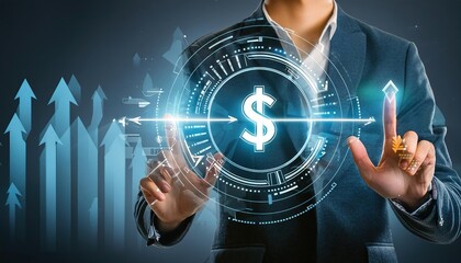 Digital Financial Growth and Success Concept