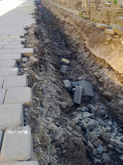 Repair and maintenance, pipe laying ditch