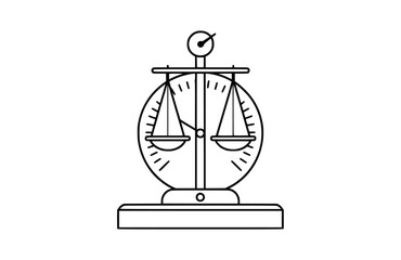 weighing icon flat vector illustration.