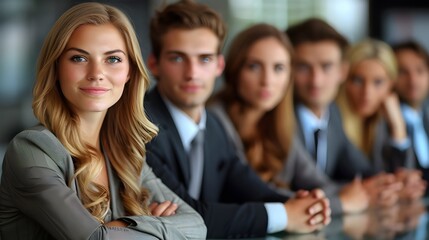 Obraz premium Diverse business professionals together in meeting