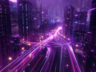 Fototapeta premium traffic at night