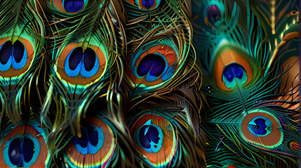 Peacock Feather Illustration Background
