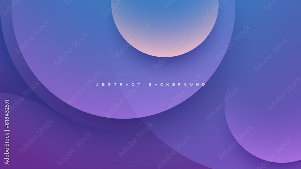Wall mural blue circles gradient abstract background design vector.
