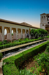 Fototapeta premium View of the Alhambra gardens in Granada Spain
