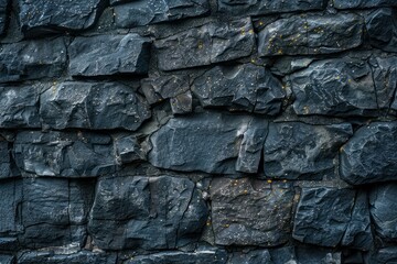 Dark stone or slate wall Grunge background - Generative ai