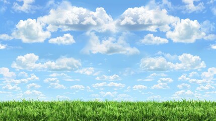 Lush green meadow background, sunny weather