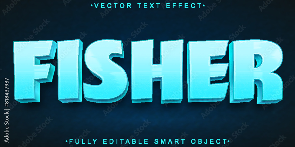 Poster blue shiny elegant vector fully editable smart object text effect