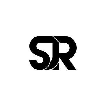 sjr typography letter monogram logo design