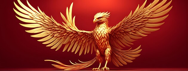  Phoenix bird fire fantasy firebird abstract magic 3D eagle animal. Phoenix bird fire tale character 