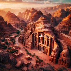 Petra, the ancient Jordanian city, one of the seven world wonders. 