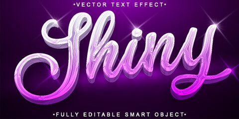 Purple Glitter Shiny Vector Fully Editable Smart Object Text Effect