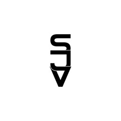 sjv initial letter monogram logo design