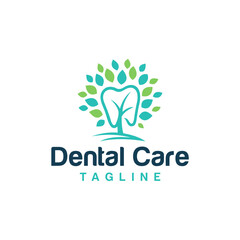dental tree clinic vector logo